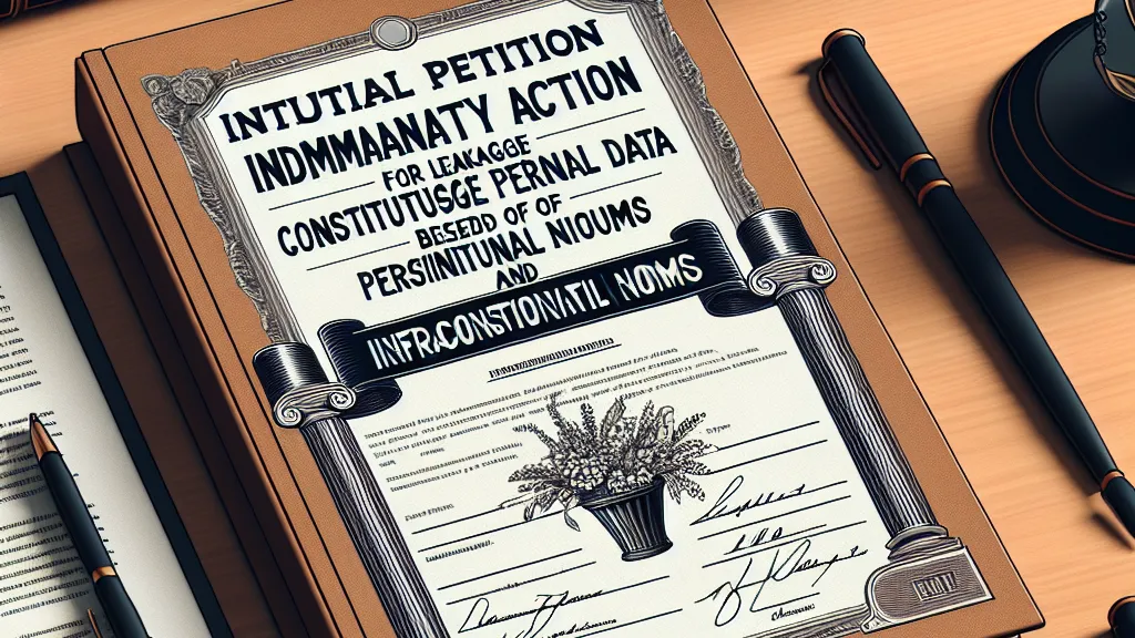 Petição Inicial para Ação Indenizatória por Vazamento e Uso Indevido de Dados Pessoais Fundamentada em Normas Constitucionais e Infraconstitucionais